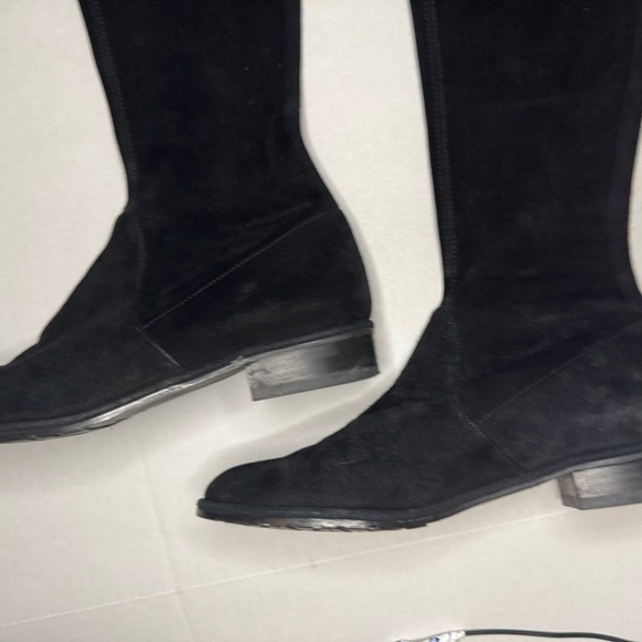 Stuart Weitzman $795 Jocey Suede Over-The-Knee Boots, Black, 7.5 - Picture 3 of 15